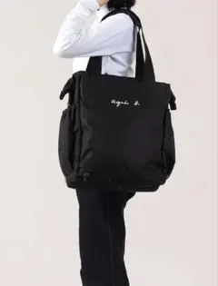 agnis b. 黒 リュック・トートバッグ