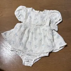 anneshirley 2025ss リボン柄　ワンピース　ロンパース　M