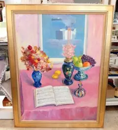 minoru 花瓶の花 油彩画 金色フレーム minoru 花瓶の花 油彩画 金色フレーム - メルカリ