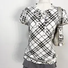 y2k❤️ Vivienne Westwood グラフチェック ボウタイシャツ y2k❤️ Vivienne Westwood グラフチェック ボウタイシャツ - メルカリ