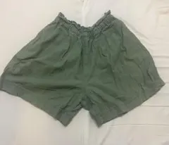 キッズ　ユニクロ　ボトムス　ショートパンツ　キュロット　カーキ色