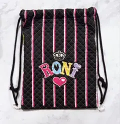 RONI ナップザック キルティング ストライプ 総柄　ブラック　ピンクのサムネイル