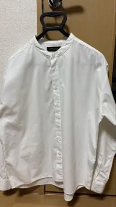 NANO UNIVERSE バンドカラーシャツ M ホワイト