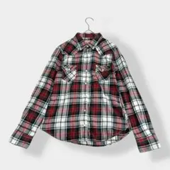 ORTHODOXY Woven Labo チェック柄 ネルシャツ レッド系 M