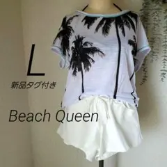 ビーチクイーン　11号　L　水着4点セット　ブラック　ショートパンツ