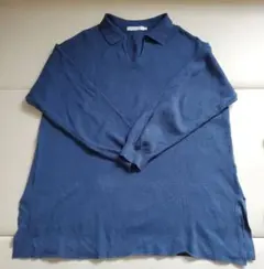 AMERICAN HOLIC☆ スキッパー襟付きニット ブルー M