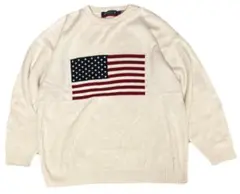 90s unknown ニット アメ製 セーター 星条旗 古着