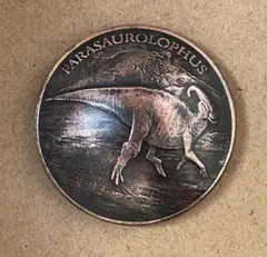 ＜パラサウロロフス＞　恐竜コンチョ ブロンズコイン アメリカ