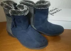 美品■ファー付きムートンブーツ　２４cm