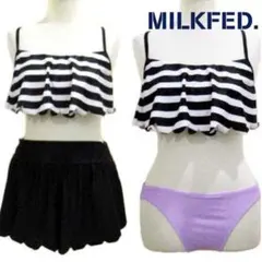 MILKFED.× Opストライプ セパレート水着 ビキニ Sのサムネイル