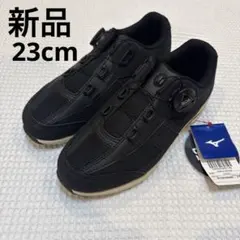 新品✨ミズノ ブラック ウォーキングシューズ LS033 ダイヤル式 23cm