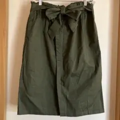 しまむら　カーキひざ丈スカート3Lのサムネイル