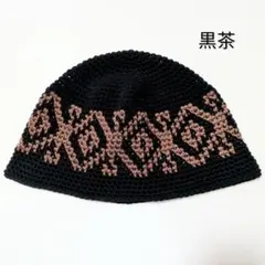 クラッシャーハット バケットハット ニット帽 グランジ 古着 クロシェハット .