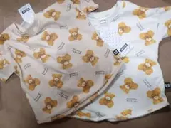 くま　Tシャツ　キッズ服　ベビー服　ベージュ