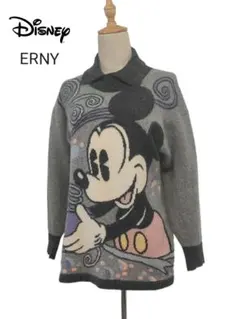 ERNY ディズニー　ミッキーミニー　ニットセーター　グレー　ヴィンテージ ERNY ディズニー ミッキーミニー ニットセーター グレー