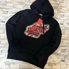 【新品】DIESEL ディーゼル／スクラッチロゴ スウェット フーディー