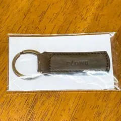【非売品】PLOWS プラウズ 本革 レザーキーホルダー ダークブラウン ロゴ入
