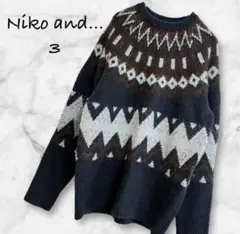Niko and…ニコアンド アーガイル ノルディック柄 プルオーバーニット 3