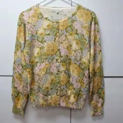 未着用【KUMIKYOKU（組曲）】 花柄カーディガン サイズ2（Mサイズ）