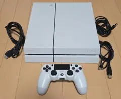 ホワイト PS4 本体 (CUH-1200)コントローラー付き おまけソフト2本