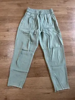 4/11まで◉ZARA ミントグリーン リラックスパンツ ウエストゴム S