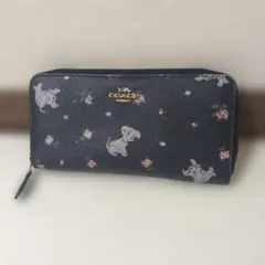 COACH コーチ 長財布 ディズニーコラボ 101匹わんちゃん 花柄 ブラックのサムネイル