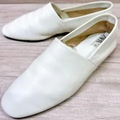 ⭐︎未使用級⭐︎ ZARA ザラ スリッポン フラットシューズ ホワイト 23.0