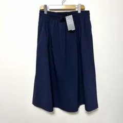 【新品タグ付】ニューバランス ロングスカート 紺 ウエストゴム Lのサムネイル