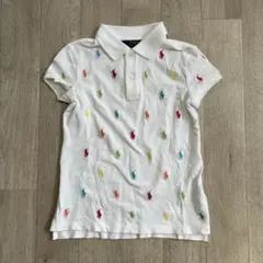 POLO RALPH LAUREN カラフル 刺繍 総柄ポロシャツ