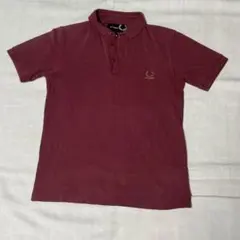 希少RAF SIMONS フレッドペリーバーガンディ ポロシャツ S