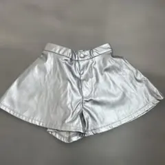 ダンス　衣装　シルバー　ショートパンツ　キュロット