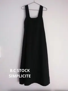 simplicite バックリボン　リネンワンピース