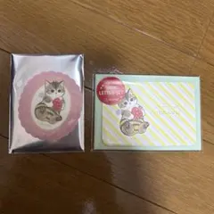 モフサンド　ミツバチにゃん　ミニレターセット　ステッカー