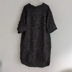 calma フラワーフリンジジャガード ロングチュニックワンピ7号