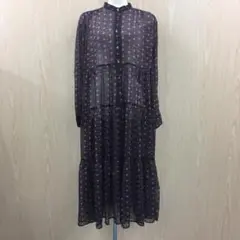 値引　シアーロングシャツワンピース　F0910A17-6