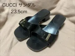 GUCCI ブラックオープントゥサンダル イタリアで購入】GUCCI ブラック オープントゥ サンダル - メルカリ