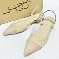 未使用⭐︎LE TALON ルタロン　ポインテッドトゥ　クリア　スリングバックのサムネイル