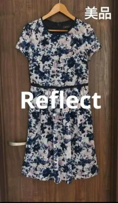 美品　Reflect リフレクト　総柄ワンピース ブルー系　軽量　速乾　洗濯可のサムネイル