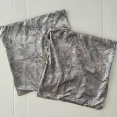 francfranc クッションカバー　シルバー　花柄
