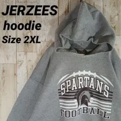 ジャージーズ 2XL グレー パーカー スパルタンズ フットボール