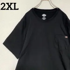ディッキーズ　ブラック コットン Tシャツ 半袖 ポケット付き　海外輸入古着