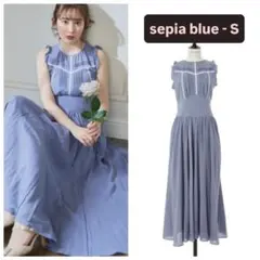 【美品】Herlipto バックレースアップコットンロングドレス