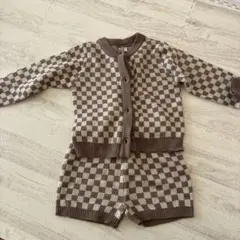 petit main チェック柄 セットアップ Mサイズ