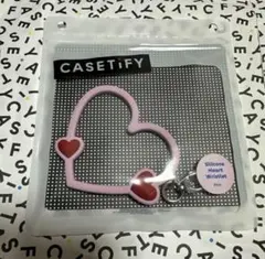 CASETIFY Silicone Heart Wristlet Pink
