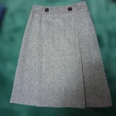 グレーツイードプリーツスカート 61cm日本製
