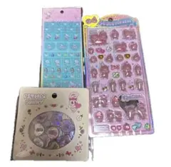 おはじきシール　エスターバニー　モンチッチ　うるちゅる　タイルシール　サンリオ