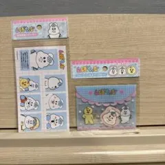 んぽちゃむ証明写真風ステッカー　フレークシール　　2枚セット