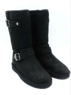 UGG ムートンブーツ 未使用 SUTTERサッター 黒　シルバーロゴプレート