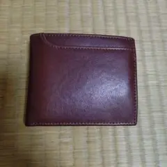 MILAGRO 牛革ソフトミリング二つ折り財布 ブラウン