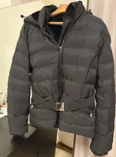 フード付き ブラックダウンジャケット　ザラ